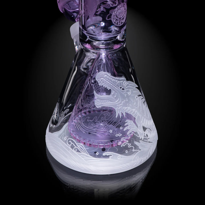 Milky Way Glass - Blood Feud Beaker w/ Collins Perc - Purple (11")