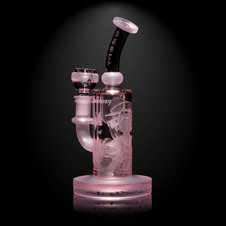 Milky Way Glass - Kabuki Recycler - Pink (8.5")