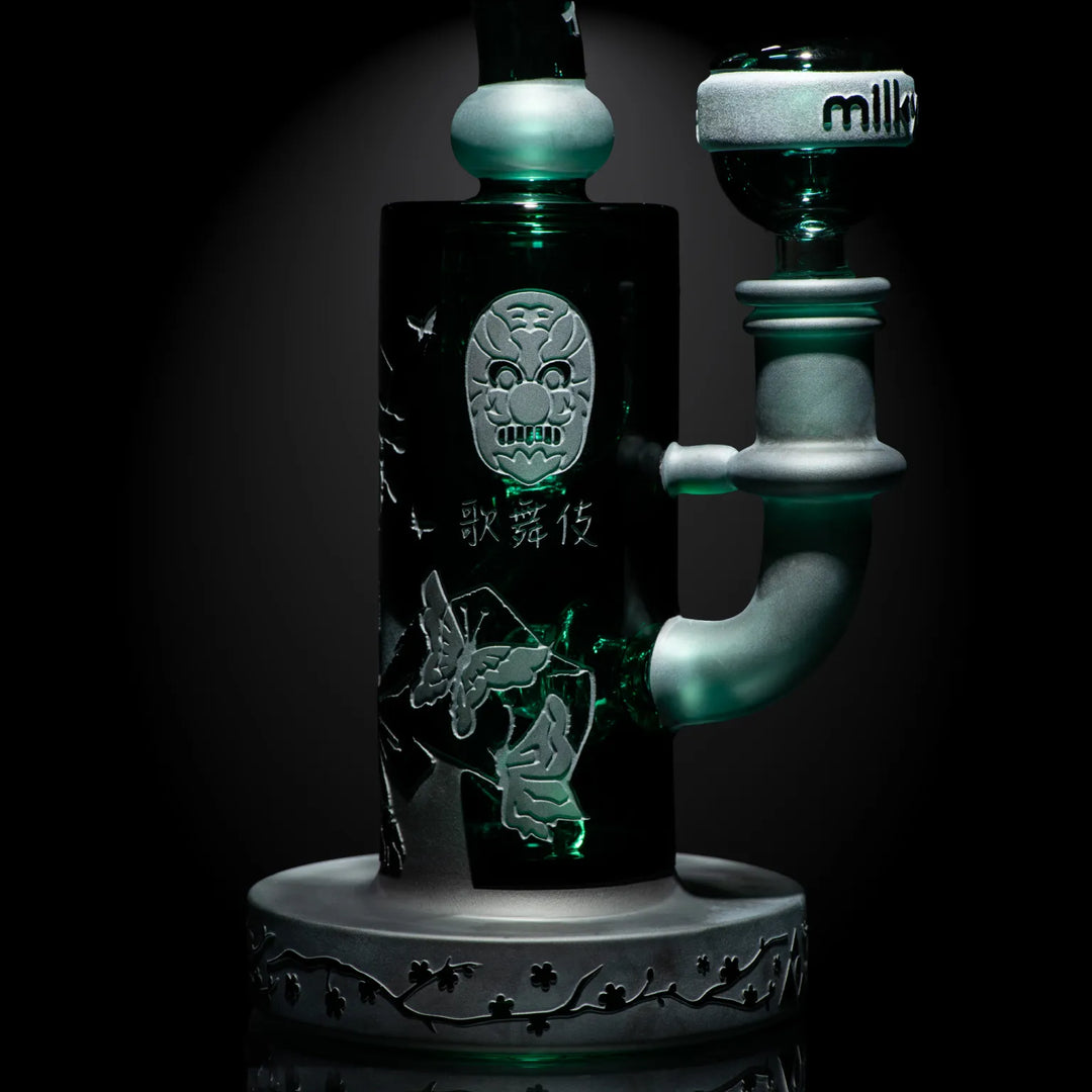 Milky Way Glass - Kabuki Recycler - Teal (8.5")