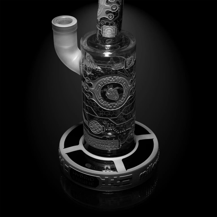 Milky Way Glass - Hybrid Engine Dab Rig - Smoke (9")