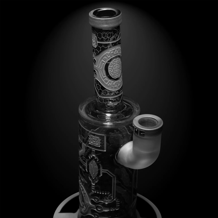 Milky Way Glass - Hybrid Engine Dab Rig - Smoke (9")