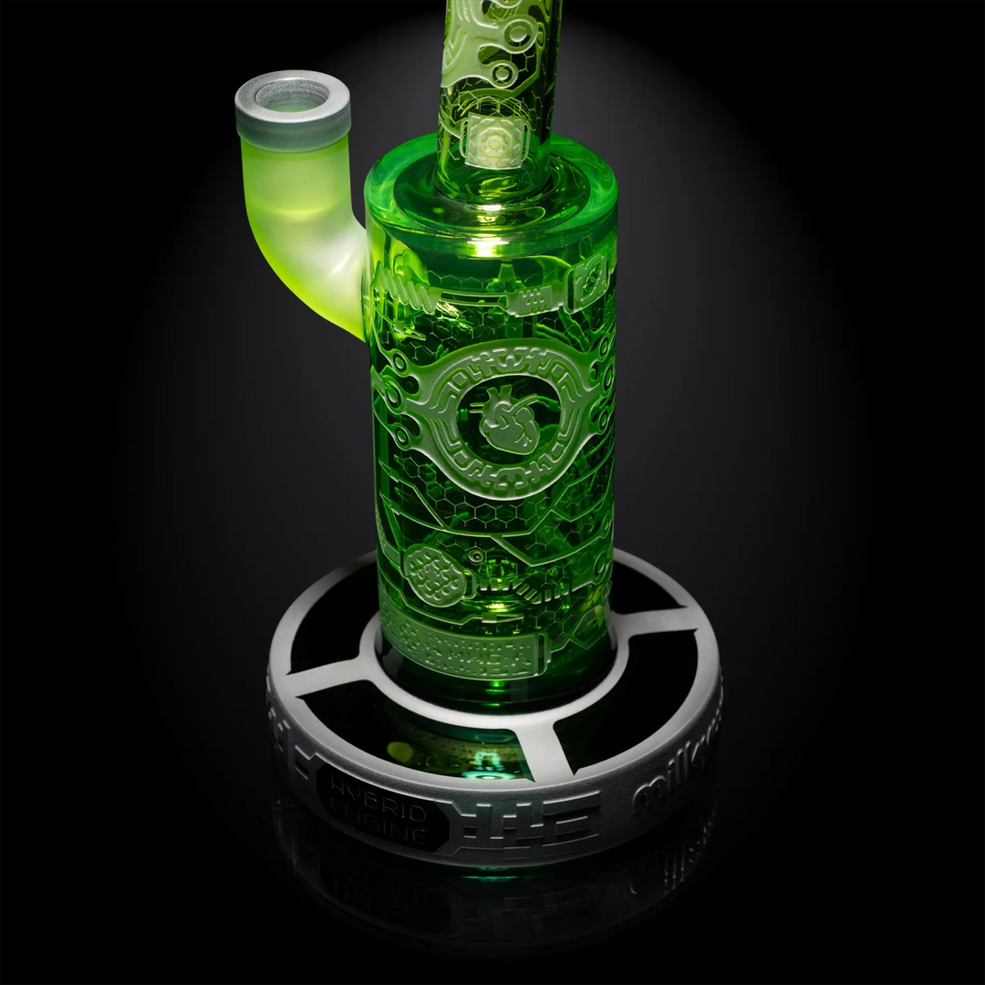 Milky Way Glass - Hybrid Engine Dab Rig - Slime (9")