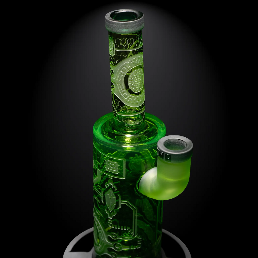 Milky Way Glass - Hybrid Engine Dab Rig - Slime (9")