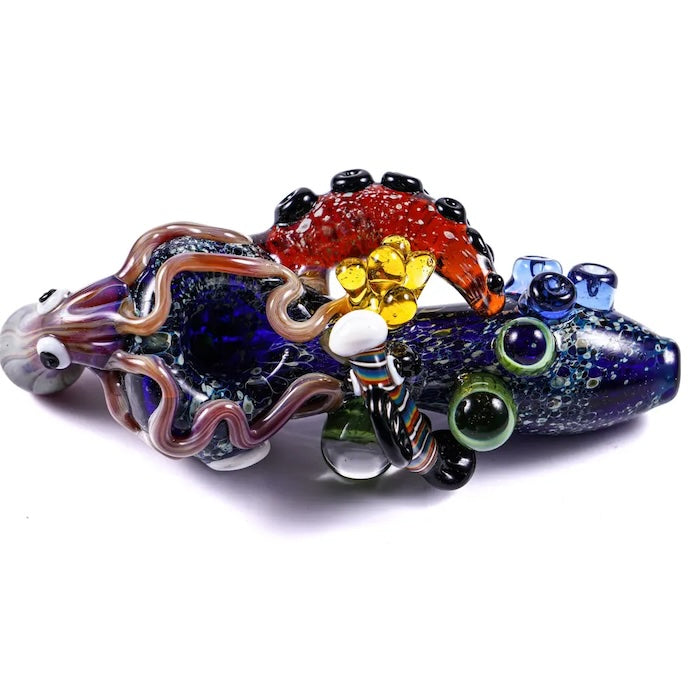 MK Glass Sea-life Octopus Premium Hand Pipe