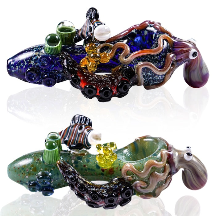 MK Glass Sea-life Octopus Premium Hand Pipe