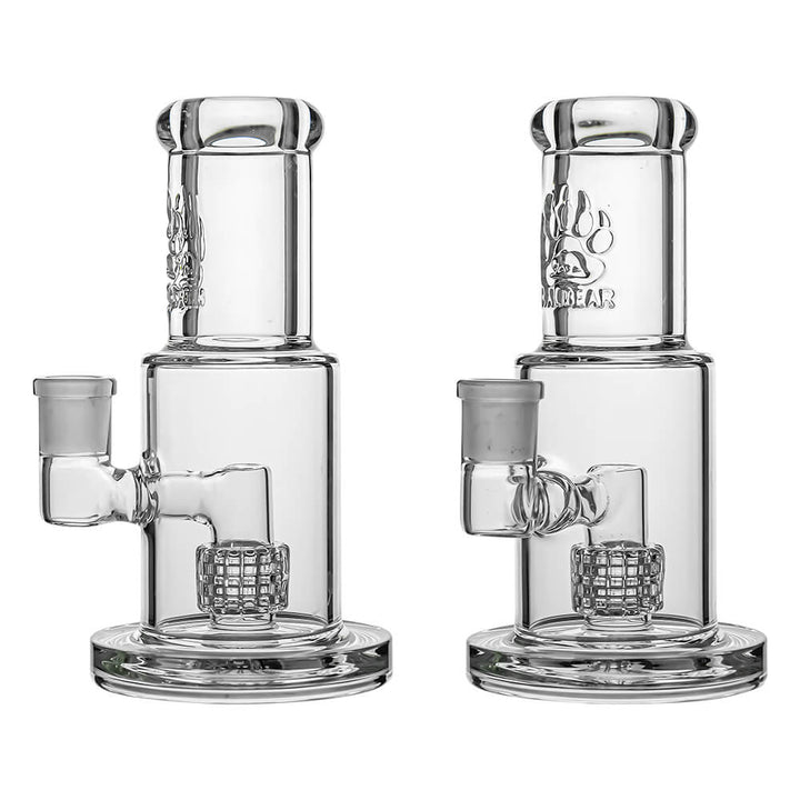 MINI STRAIGHT TUBE GLASS BONG WITH MATRIX PERC