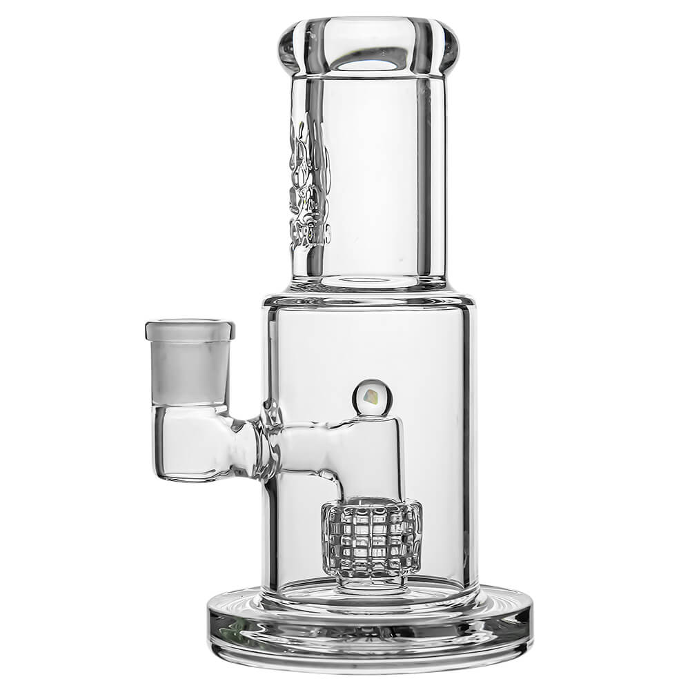 MINI STRAIGHT TUBE GLASS BONG WITH MATRIX PERC