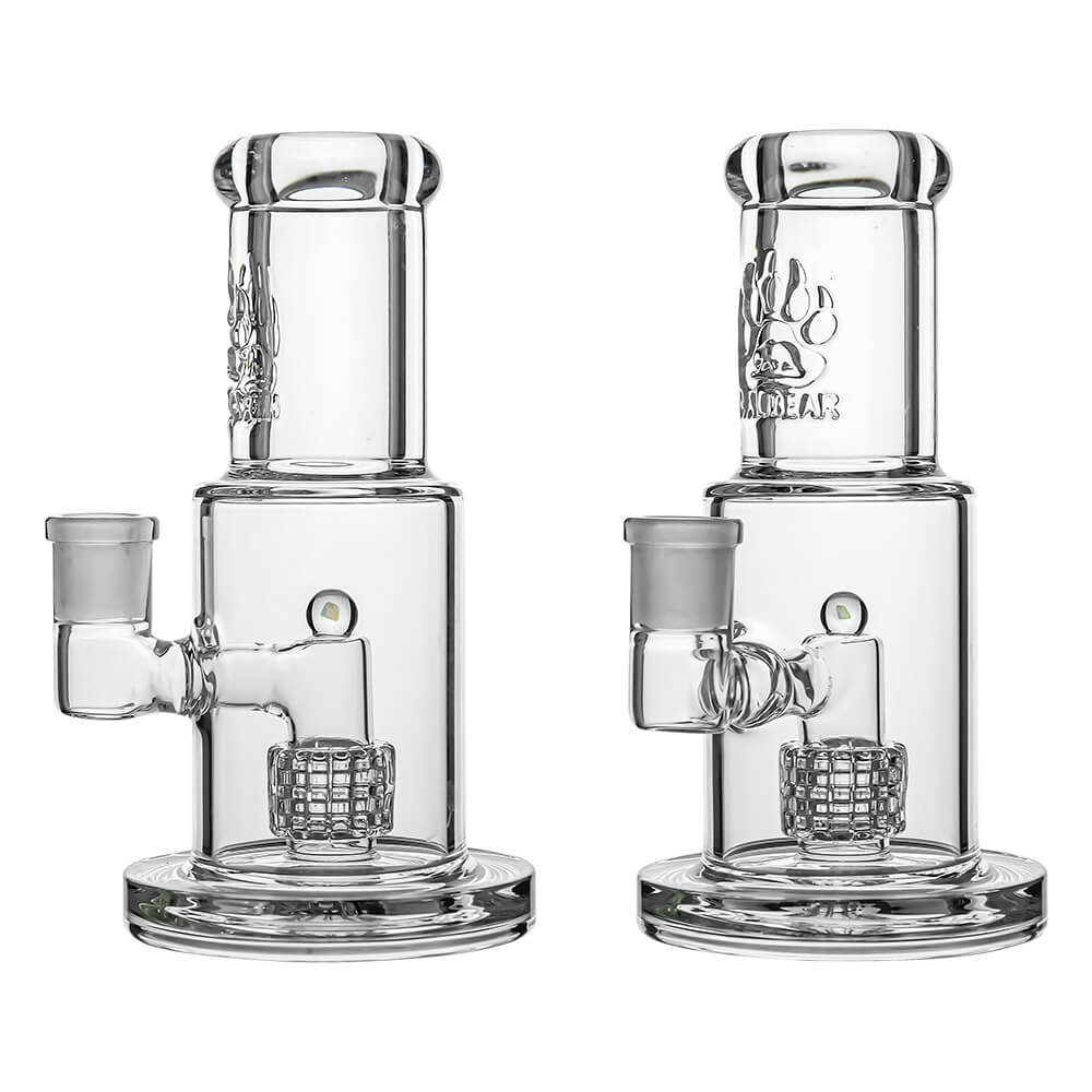 MINI STRAIGHT TUBE GLASS BONG WITH MATRIX PERC