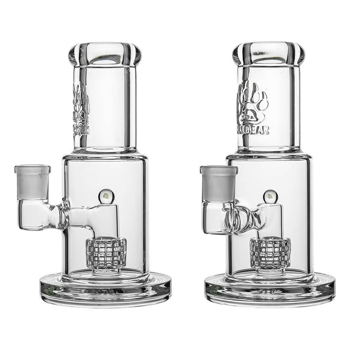 MINI STRAIGHT TUBE GLASS BONG WITH MATRIX PERC