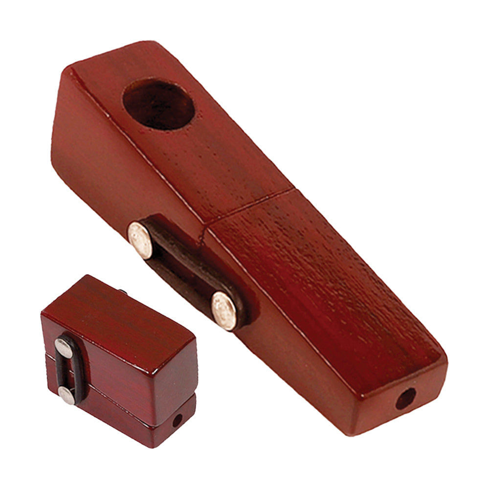 Square Foldable Wood Hand Pipe by Gift Guru | BDDbrands