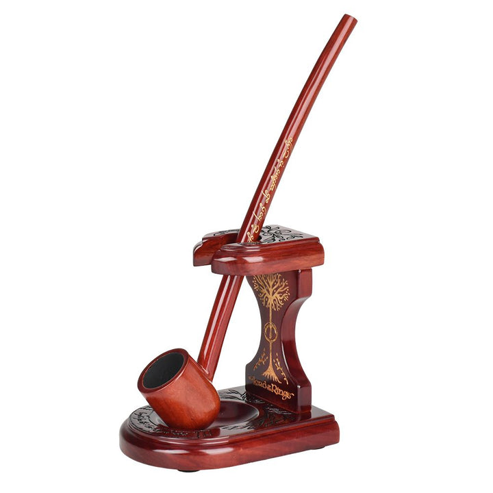 BUNDLE - Pulsar Shire Pipes ARAGORN Smoking Pipe & Middle-Earth Pipe Stand by Gift Guru | BDDbrands
