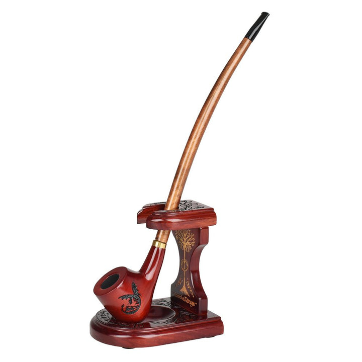 Pulsar Shire Pipes x LoTR SMAUG Pipe & MIDDLE-EARTH Pipe Stand Bundle - 11.5" by Gift Guru | BDDbrands