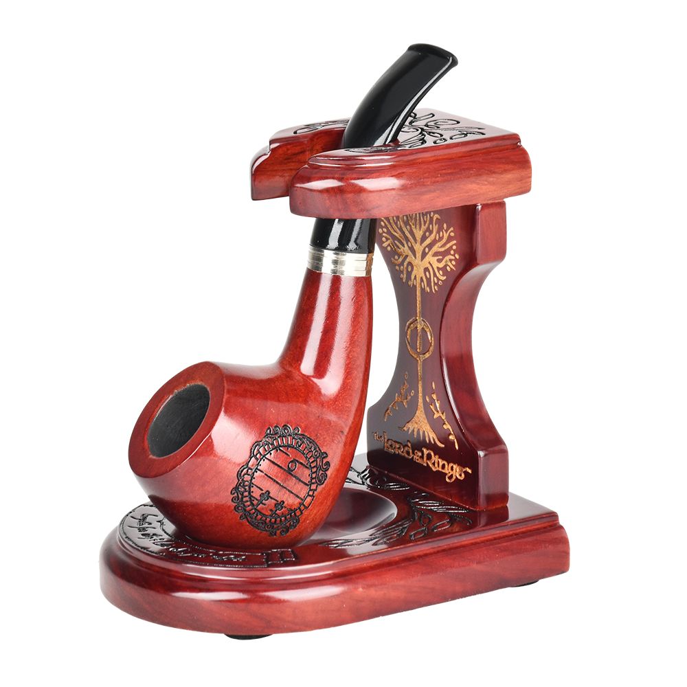 Pulsar Shire Pipes x LoTR HOBBITON Pipe & MIDDLE-EARTH Pipe Stand Bundle - 5.25" by Gift Guru | BDDbrands