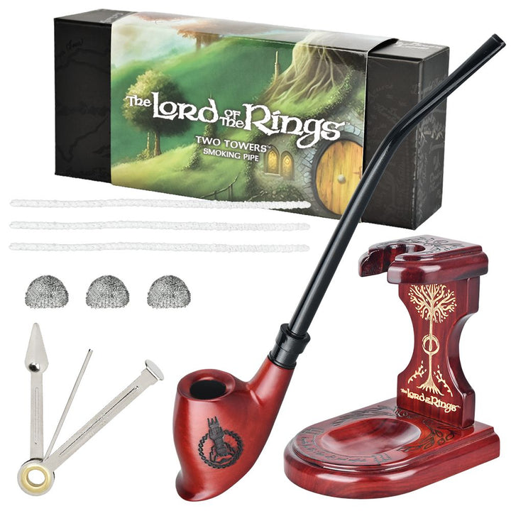 Pulsar Shire Pipes x LoTR TWO TOWERS Pipe & MIDDLE-EARTH Pipe Stand Bundle - 12" - view 2 | BDDbrands
