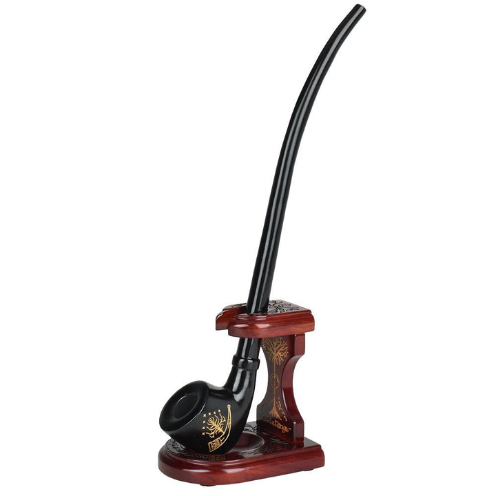 Pulsar Shire Pipes x LoTR BOROMIR Pipe & MIDDLE-EARTH Pipe Stand Bundle - 13" by Gift Guru | BDDbrands