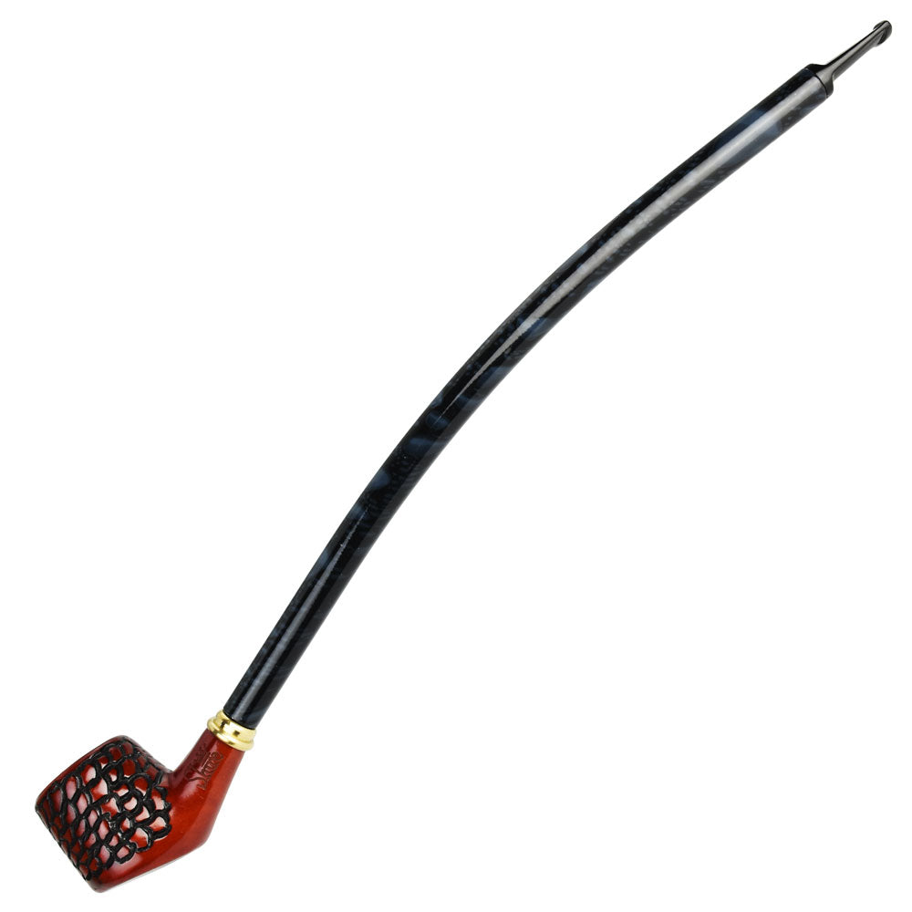 Pulsar Shire Pipes Curved Engraved Cherry Wood Tobacco Pipe - 15" by Gift Guru | BDDbrands