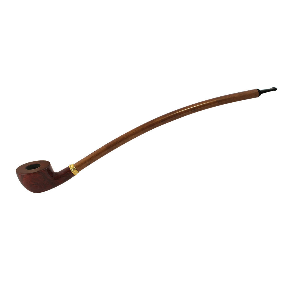 Pulsar Shire Pipes Curved Pear Cherry Wood Pipe - 15â€ by Gift Guru | BDDbrands