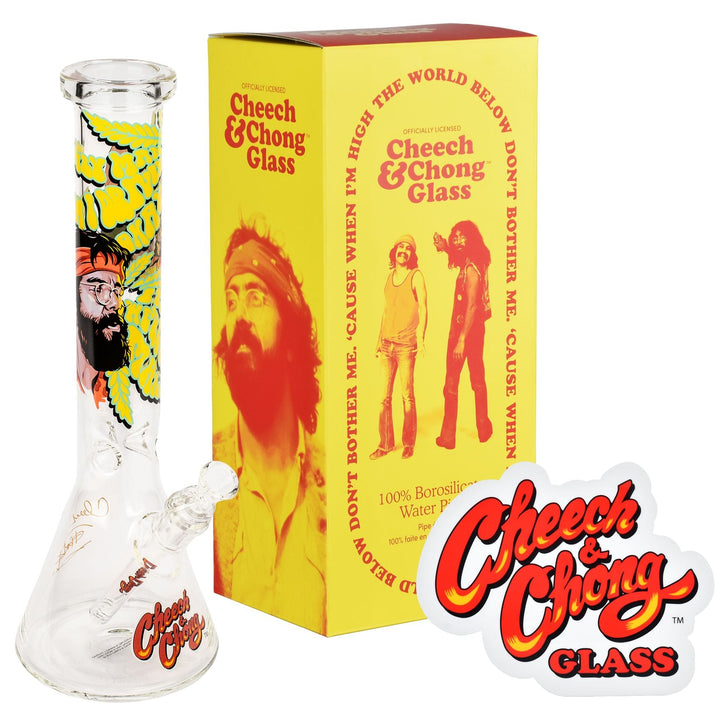 Cheech & Chong Glass Parked Beaker Water Pipe