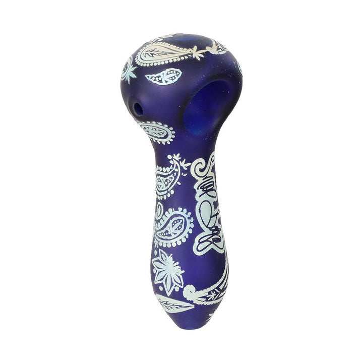Dogg Lbs Engraved Hazely Glass Spoon Pipe - 4" / Colors Vary