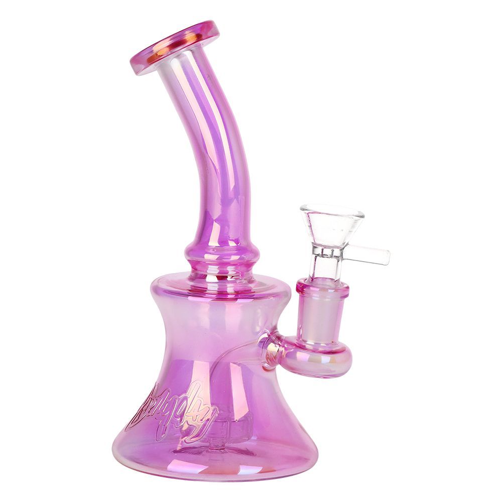 Dogg Lbs Everyday Electroplated Glass Water Pipe - 6.75" / 14mm F / Colors Vary - view 2 | BDDbrands