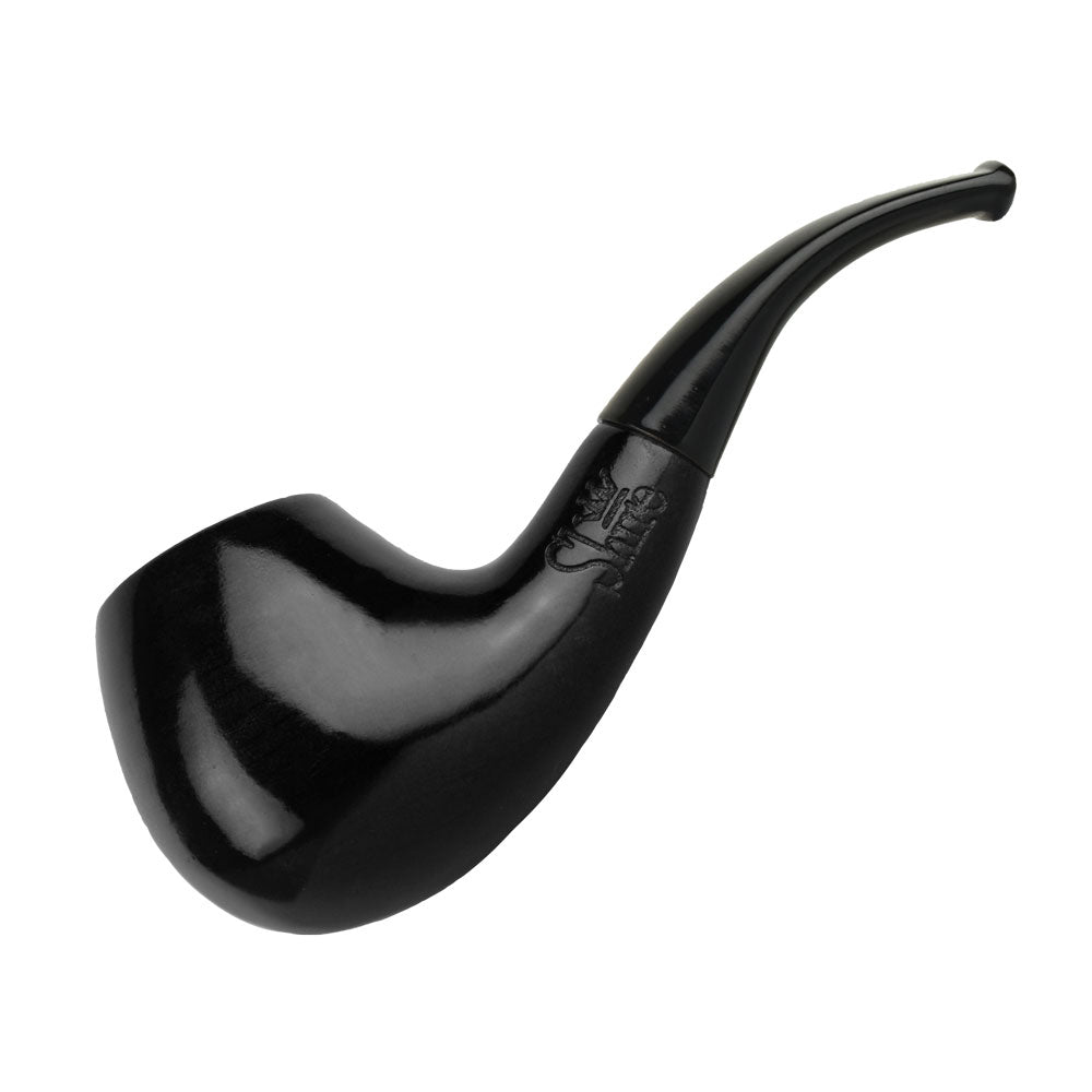 Pulsar Shire Pipes Bent Ebony Cherry Wood Tobacco Pipe by Gift Guru | BDDbrands