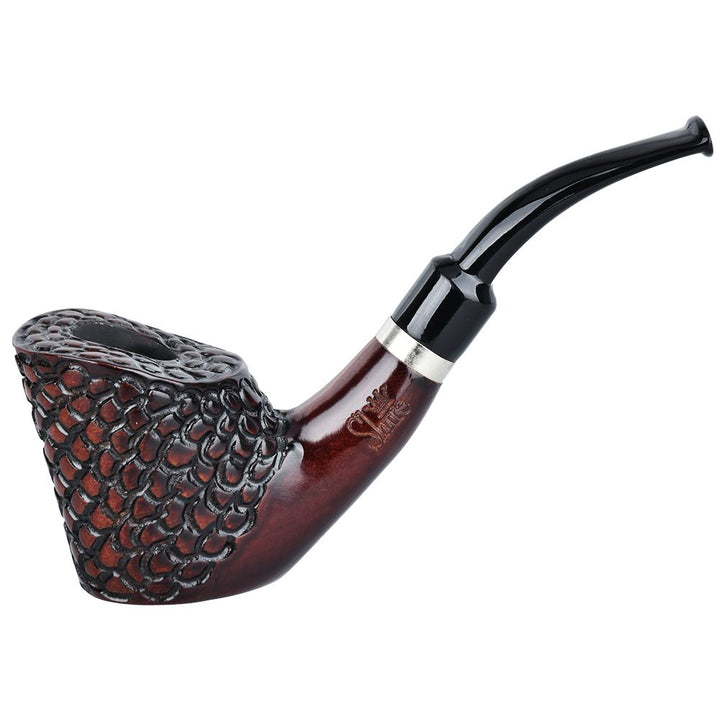 Shire Pipes Standing Carved Cherry Wood Tobacco Pipe - 5.5" by Gift Guru | BDDbrands