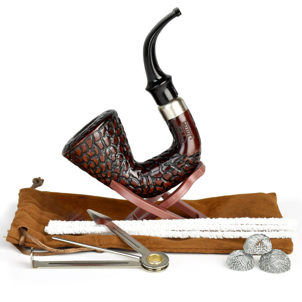 Carved Hungarian Calabash African Wood Pipe - view 2 | BDDbrands