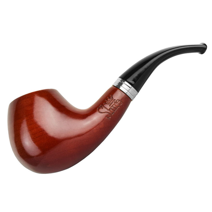 Pulsar Shire Pipes Bent Apple Cherry Wood Tobacco Pipe by Gift Guru | BDDbrands