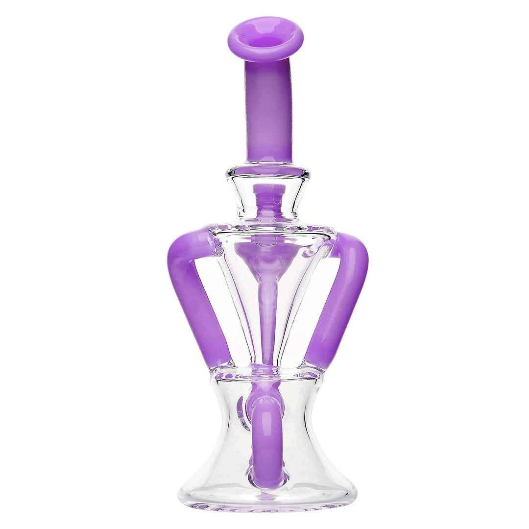 PREMIUM TWISTED RECYCLER RIG WITH COLOR-ACCENTED TUBES
