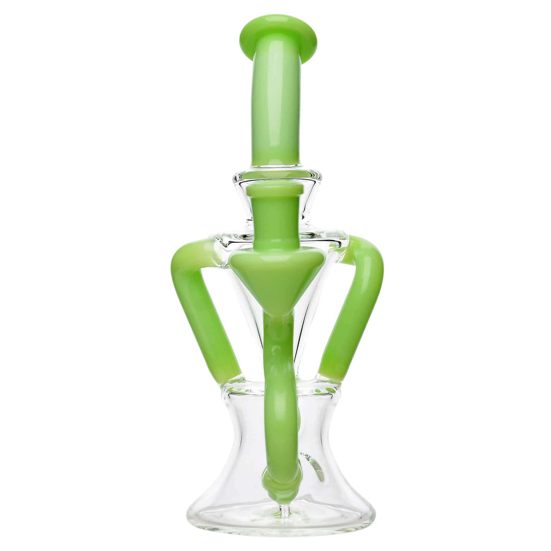 PREMIUM TWISTED RECYCLER RIG WITH COLOR-ACCENTED TUBES