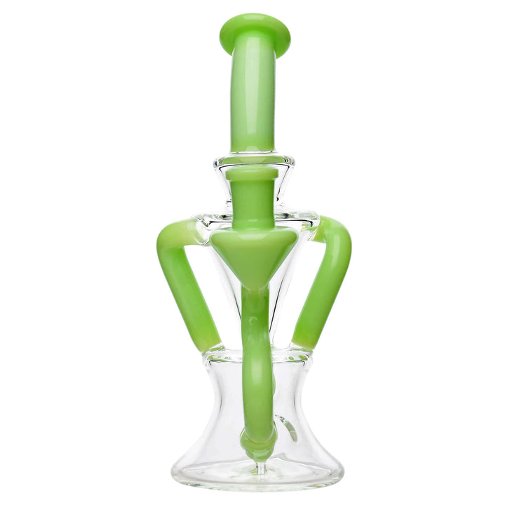 PREMIUM TWISTED RECYCLER RIG WITH COLOR-ACCENTED TUBES