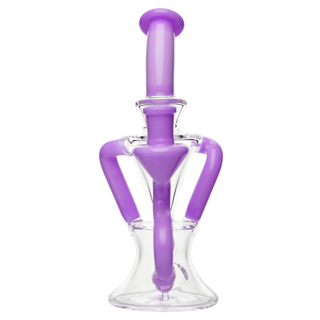 PREMIUM TWISTED RECYCLER RIG WITH COLOR-ACCENTED TUBES