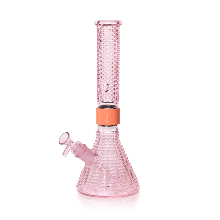 Jane West x Prism Modular Water Pipe in Pink - textured borosilicate glass bong with detachable stem and removable bowl