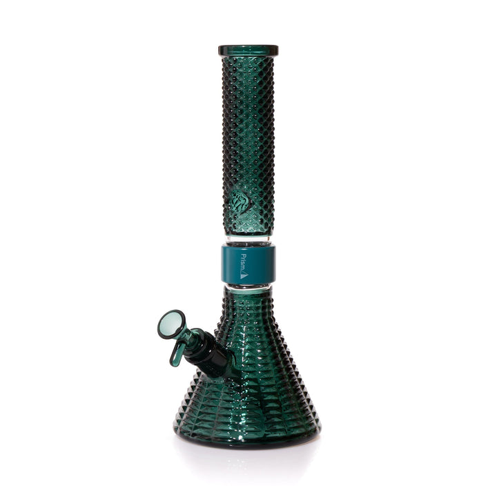 Jane West x Prism Modular Water Pipe in Teal - textured borosilicate glass bong with detachable stem and removable bowl