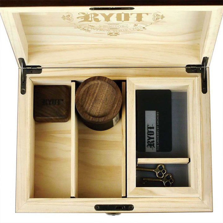 HUMIDOR WALNUT COMBO BOX (8X11)