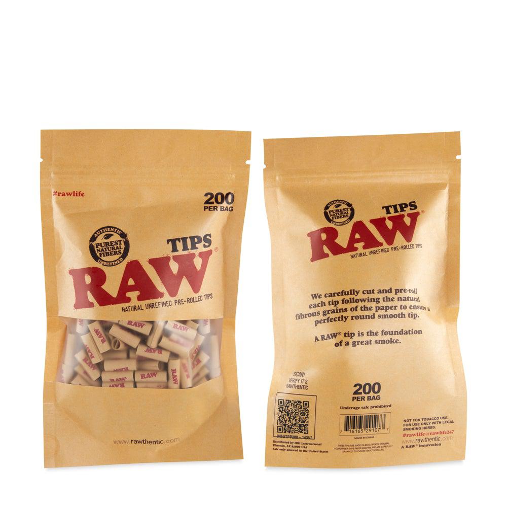 Raw Pre-Rolled Tips in Pouch - 200ct