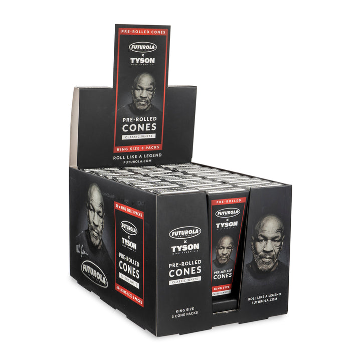 Futurola x Tyson 3pk King Size Cones – 30ct Display
