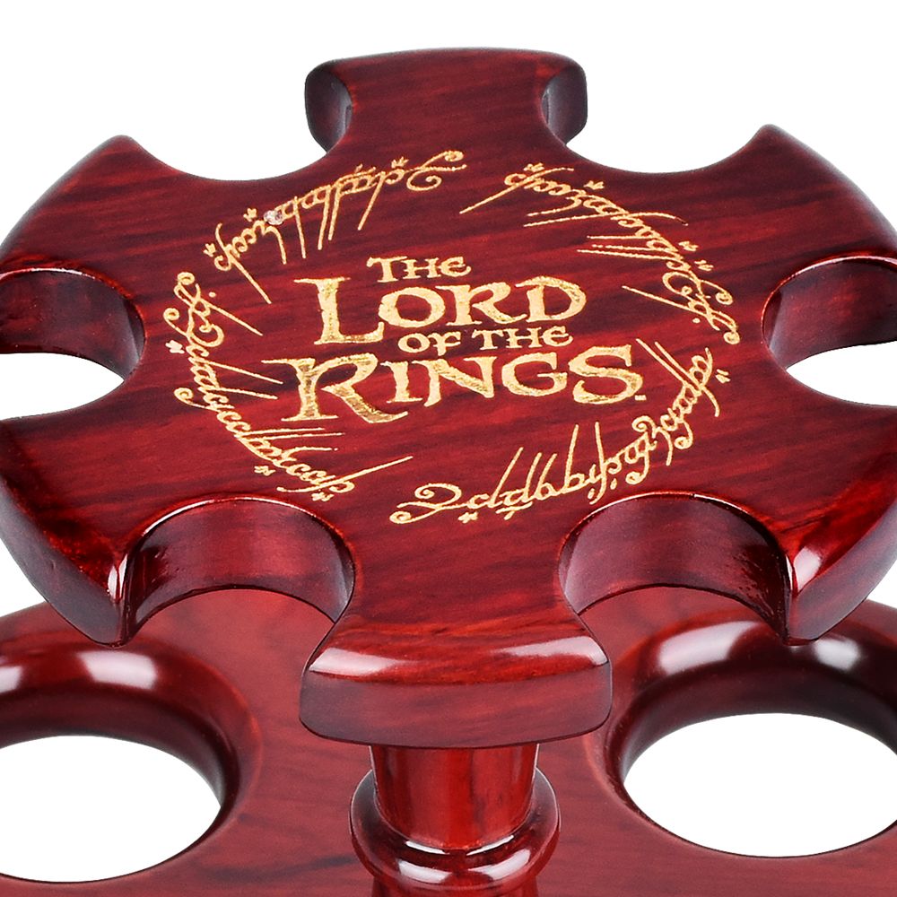 Pulsar Shire Pipes x LoTR COUNCIL OF ELROND Multi-Pipe Wood Display Stand - 8"x5" - view 3 | BDDbrands