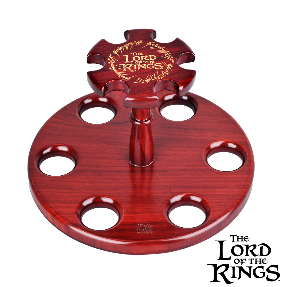 Pulsar Shire Pipes x LoTR COUNCIL OF ELROND Multi-Pipe Wood Display Stand - 8"x5" by Gift Guru | BDDbrands