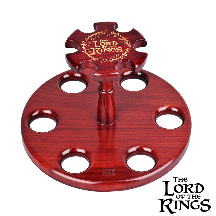 Pulsar Shire Pipes x LoTR COUNCIL OF ELROND Multi-Pipe Wood Display Stand - 8"x5" by Gift Guru | BDDbrands