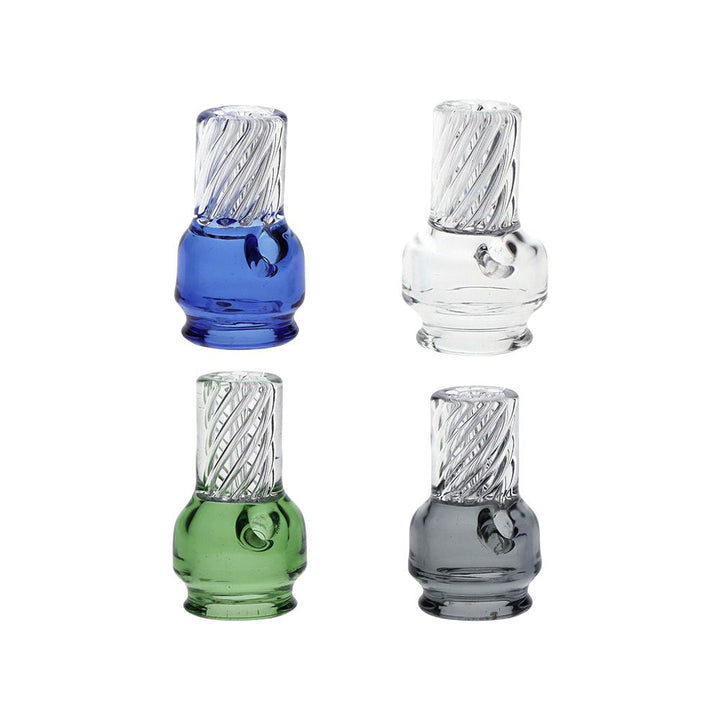 Pulsar Vortex Glass Mouthpiece Attachement for Puffco Pivot w/ Display Stand - Colors Vary - view 3 | BDDbrands