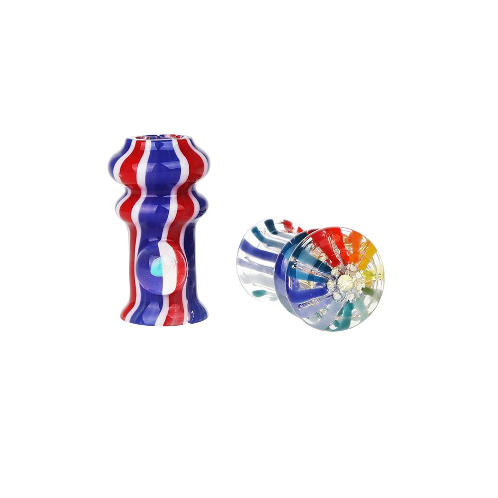Pulsar Rainbow w/ Opal Glass Mouthpiece Attachment for Puffco Pivot w/ Display Stand - Colors Vary - view 4 | BDDbrands