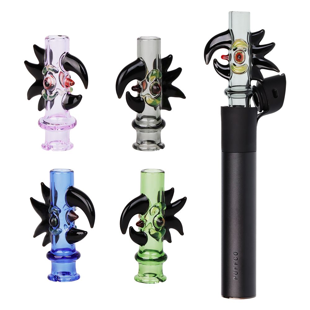 Pulsar Cockatoo Glass Mouthpeice Attachment for Puffco Pivot w/ Display Stand - Colors Vary by Gift Guru | BDDbrands