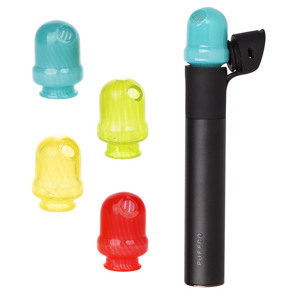 Pulsar Round Tip Glass Mouthpeice Attachment for Puffco Pivot w/ Display Stand - Colors Vary by Gift Guru | BDDbrands