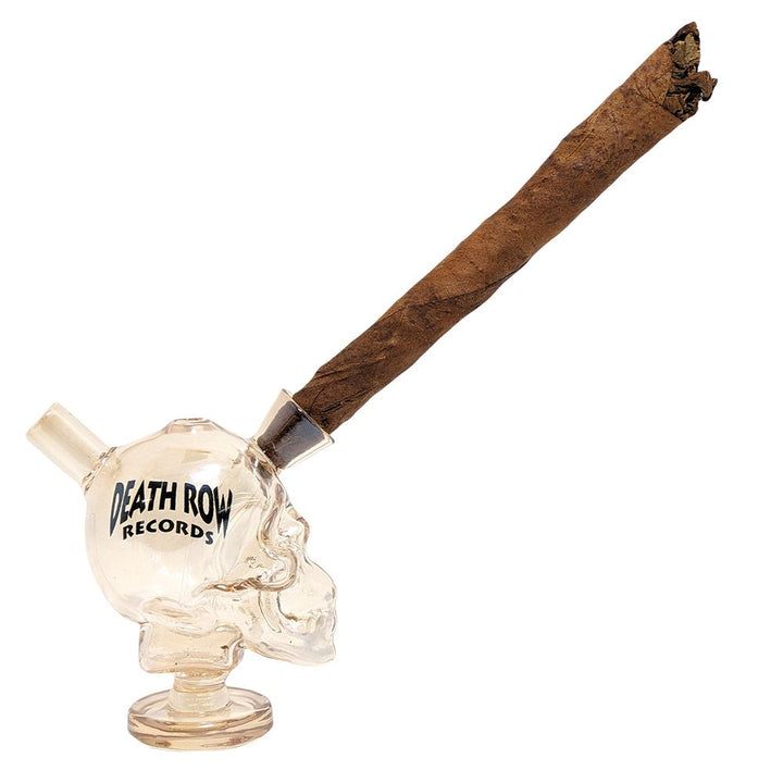 Death Row Records Skull Glass Blunt Bubbler | 2.75" - view 2 | BDDbrands