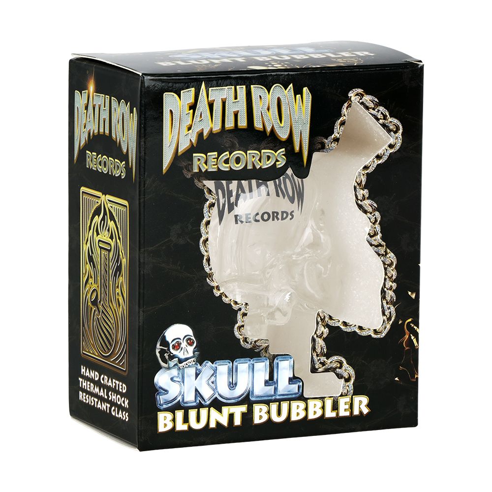 Death Row Records Skull Glass Blunt Bubbler | 2.75" - view 6 | BDDbrands