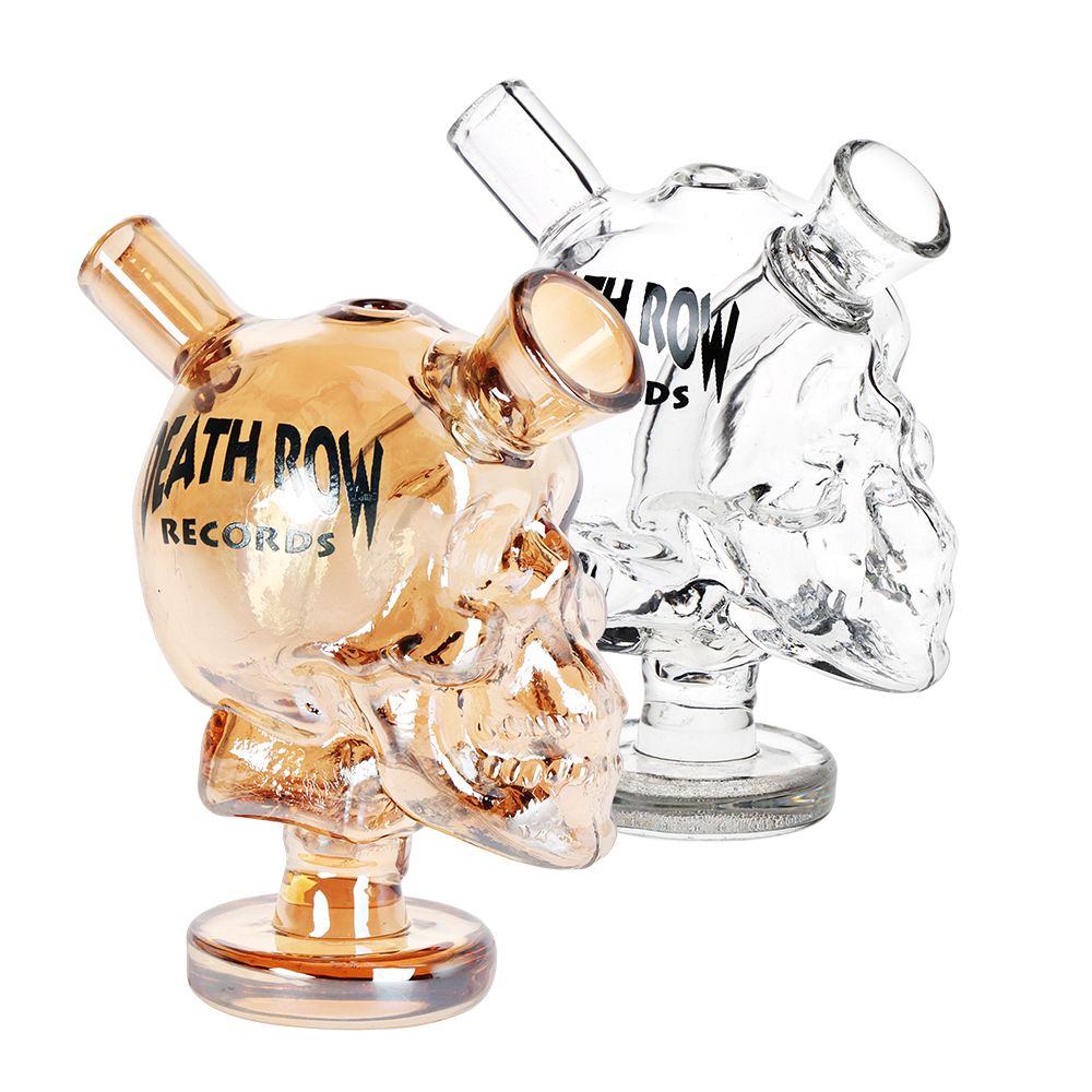 Death Row Records Skull Glass Blunt Bubbler | 2.75" - view 4 | BDDbrands