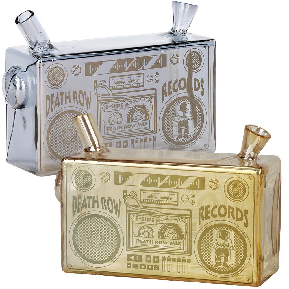 Death Row Records Boom Box Glass Blunt Bubbler | 5" - view 3 | BDDbrands
