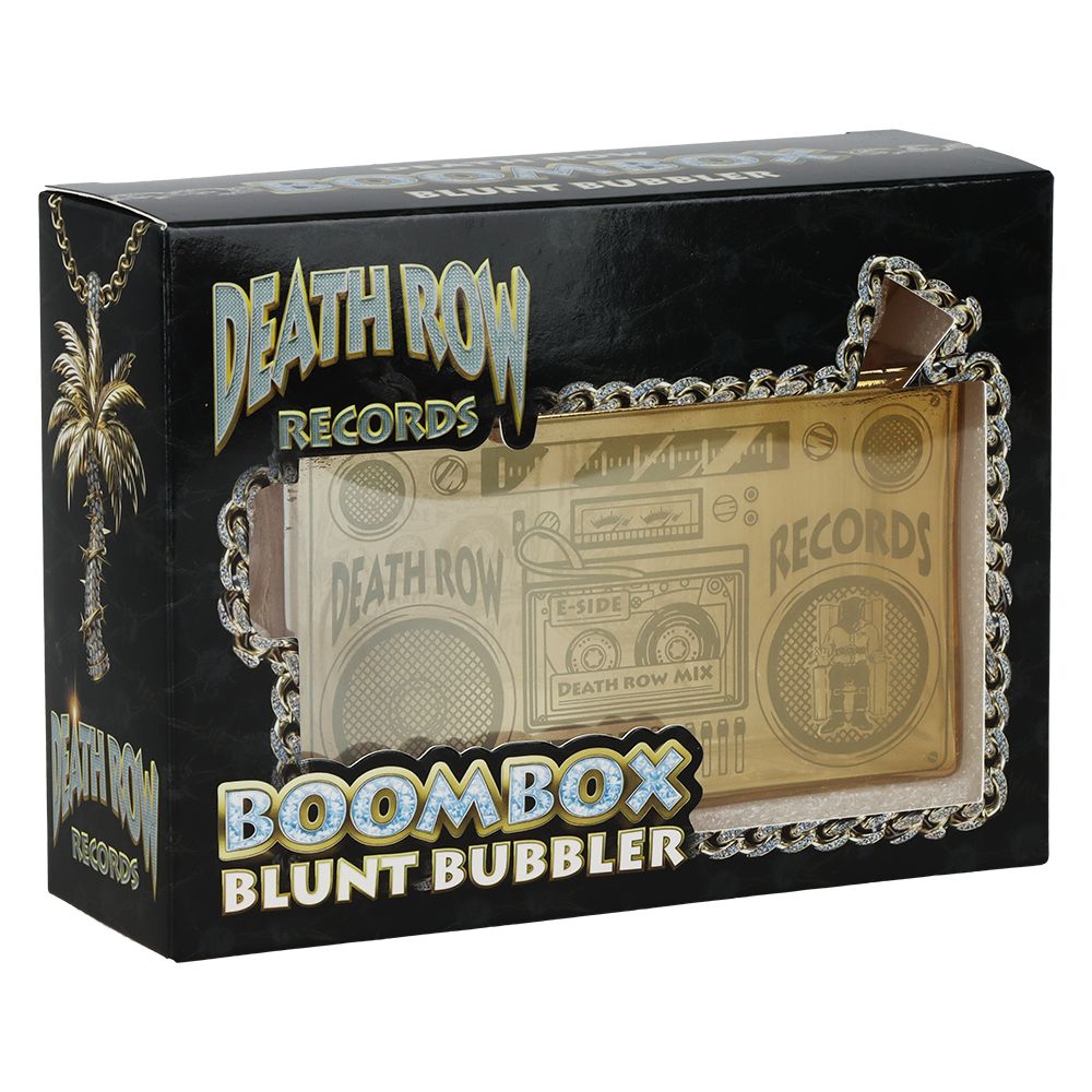 Death Row Records Boom Box Glass Blunt Bubbler | 5" - view 6 | BDDbrands