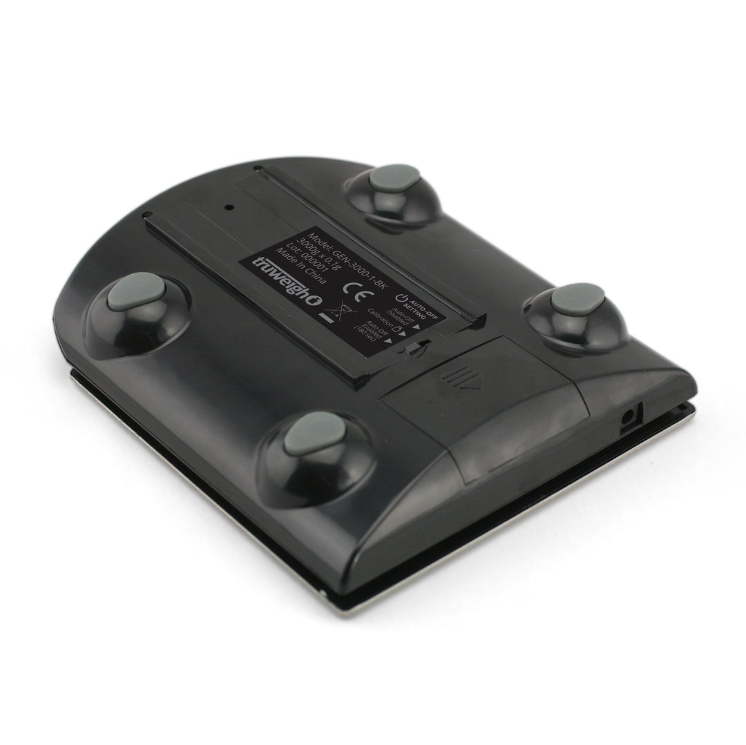Truweigh General Compact Bench Scale - 3000g x 0.1g - Black